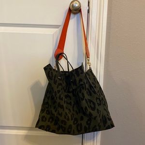 Clare V. Simple Animal Print Suede Tote